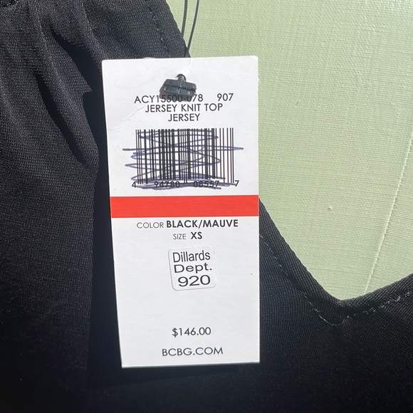 NWT BCBG Silk and Jersey Pleated Top size XS - Picture 7 of 10